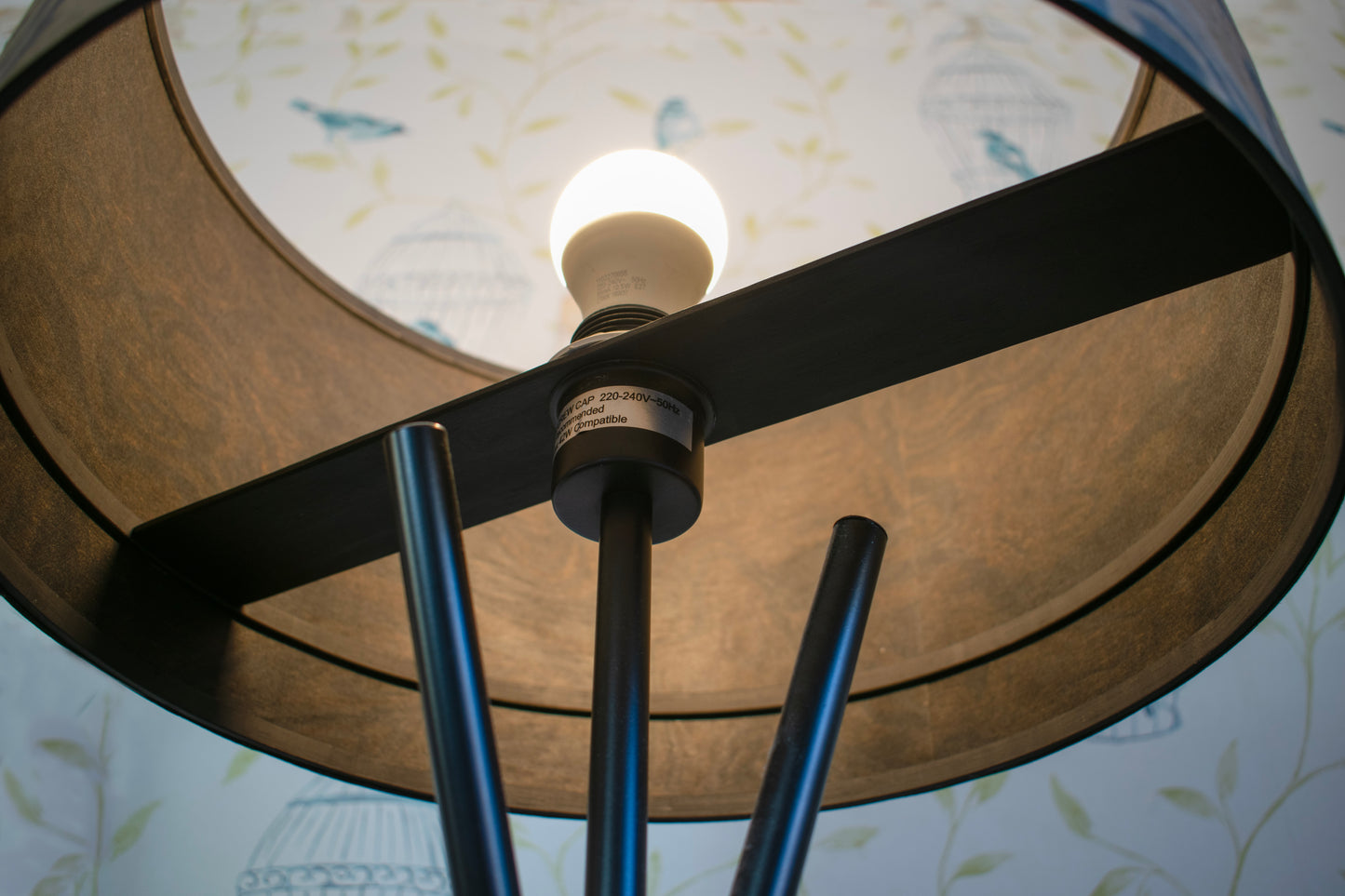 Black and Brown Wavy Abstract Lampshade for Floor Lamps or Table Lamps