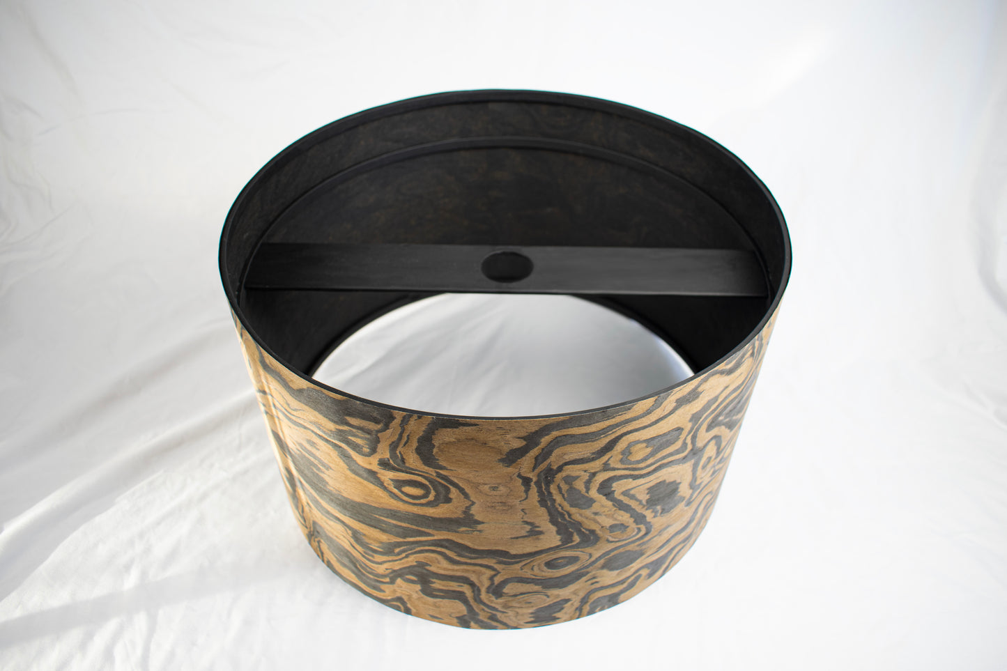 Black and Brown Wavy Abstract Lampshade for Floor Lamps or Table Lamps