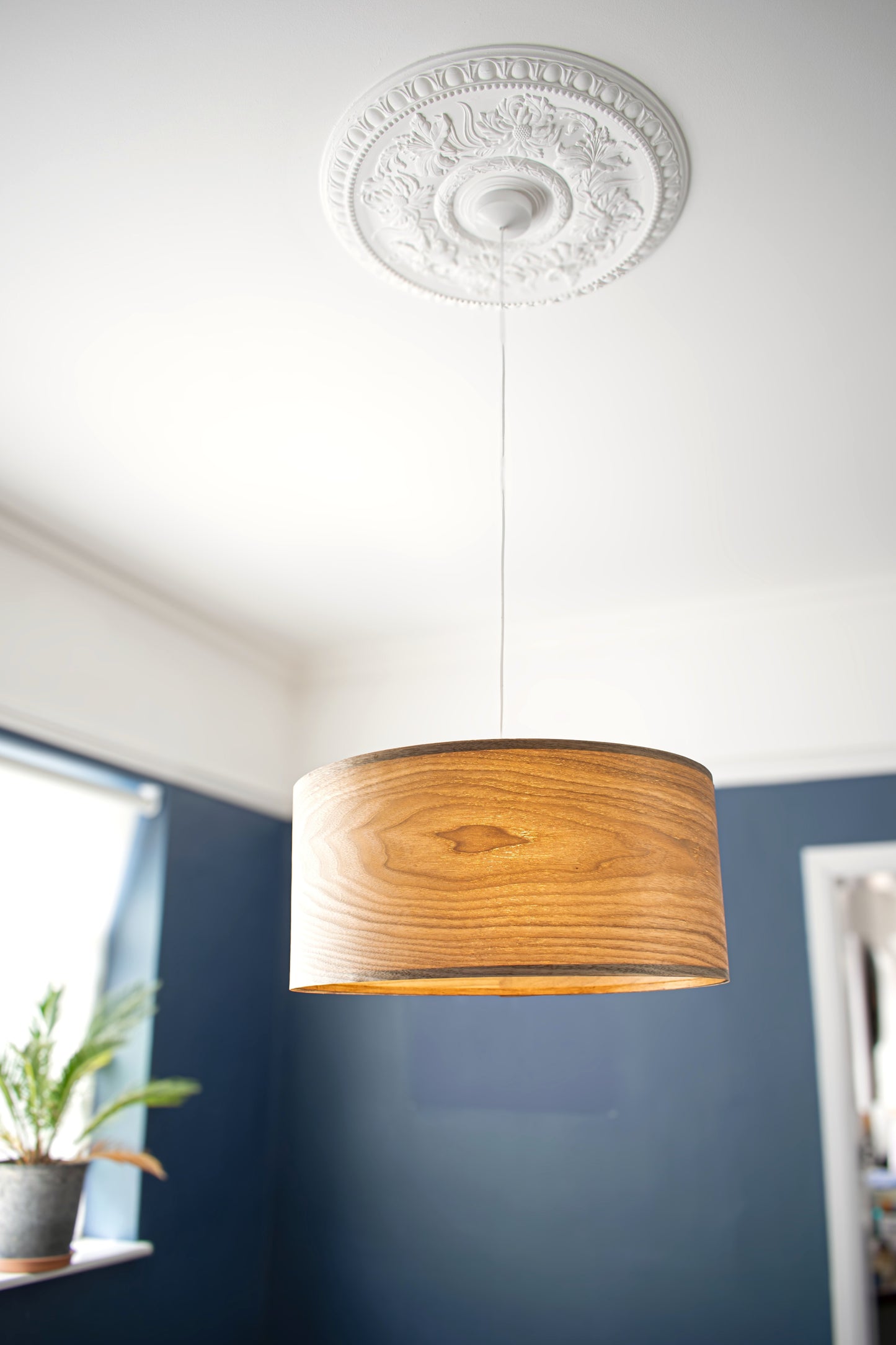 50cm Walnut Wood Ceiling Pendant Lampshade