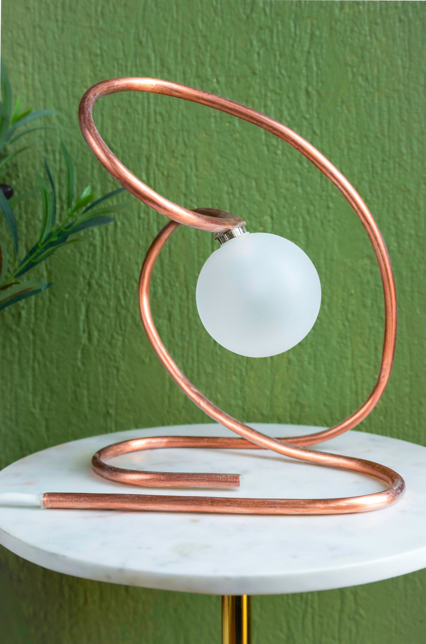 Rose Gold Thalia | Large Sculptural Table Lamp