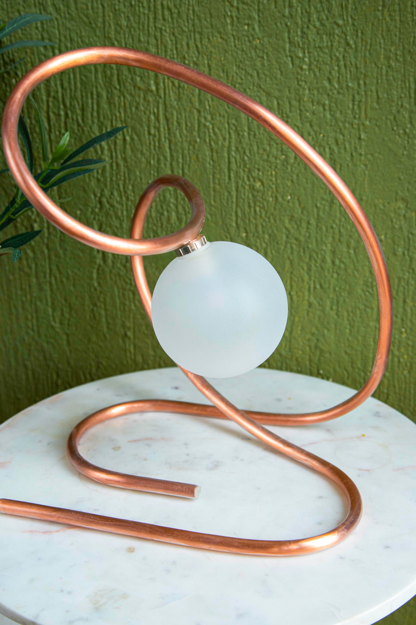 Rose Gold Thalia | Large Sculptural Table Lamp