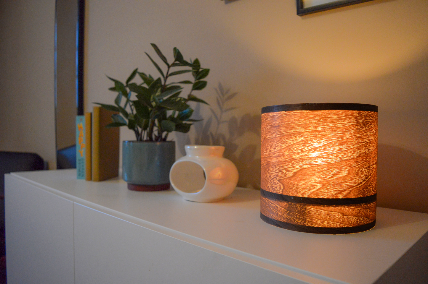 Dark Brown Wendy | Walnut Veneer Table Lamp