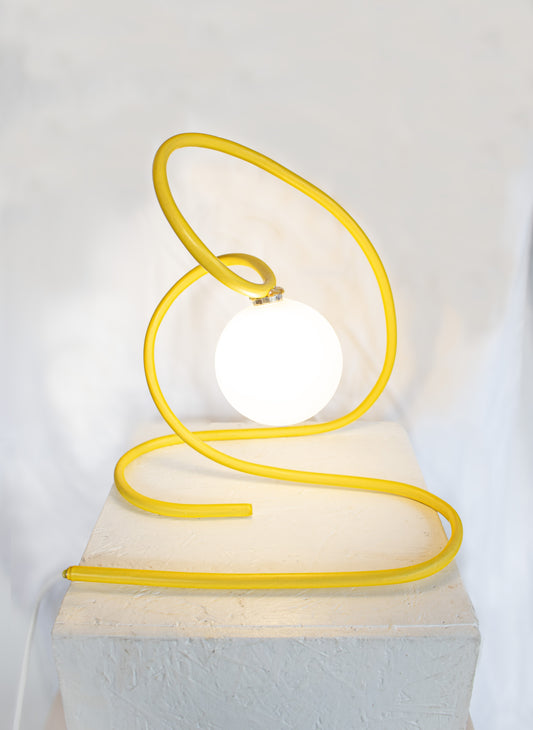 Yellow Thalia | Large Sculptural Table Lamp