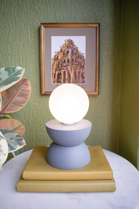 Grey Sandi | Minimalistic Round Dimmable Table Lamp