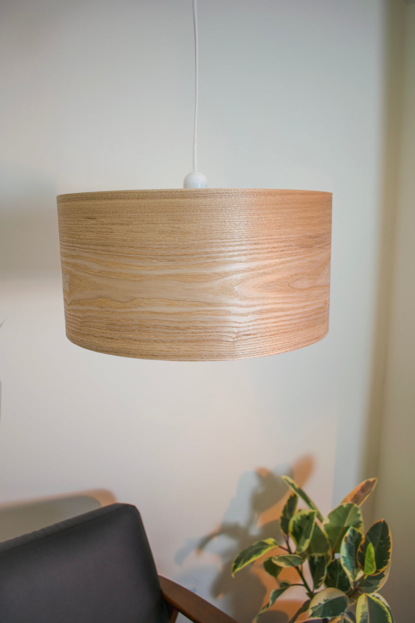30cm Ash Tree Wood veneer ceiling pendant light shade