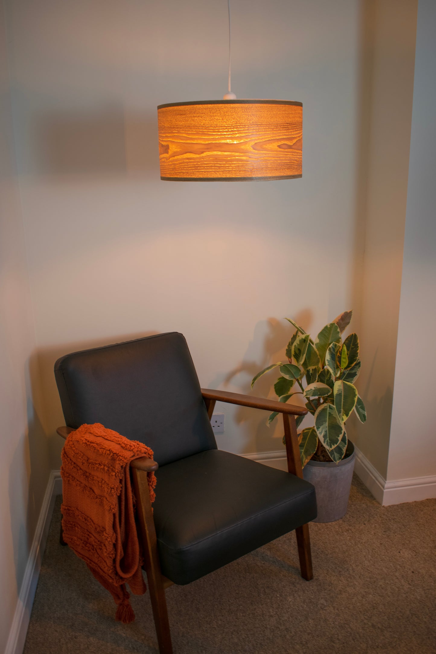 50cm Light Ash Wood Ceiling Pendant Lampshade