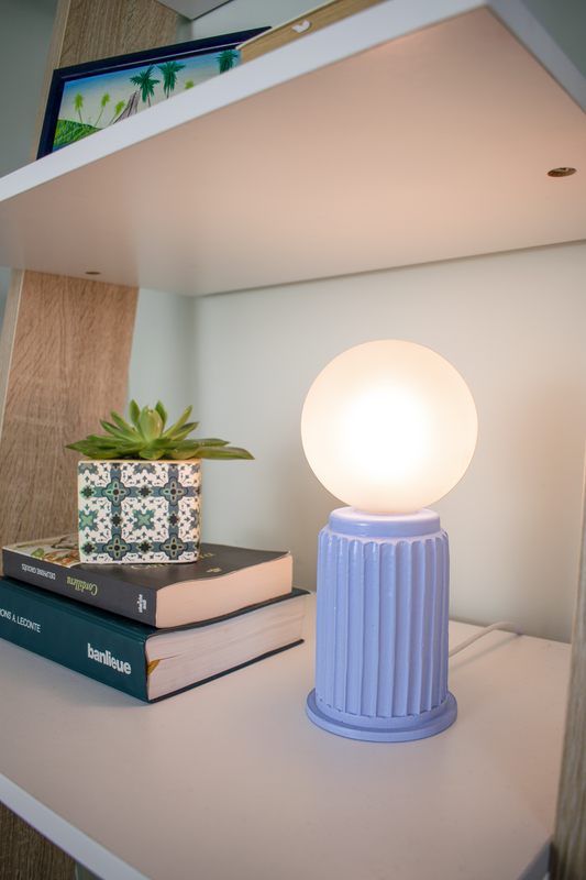 Blue Adeera | Small Light Blue Dimmable Bedside Table Lamp