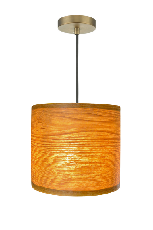 20cm Ash Oak Wood veneer ceiling pendant light shade