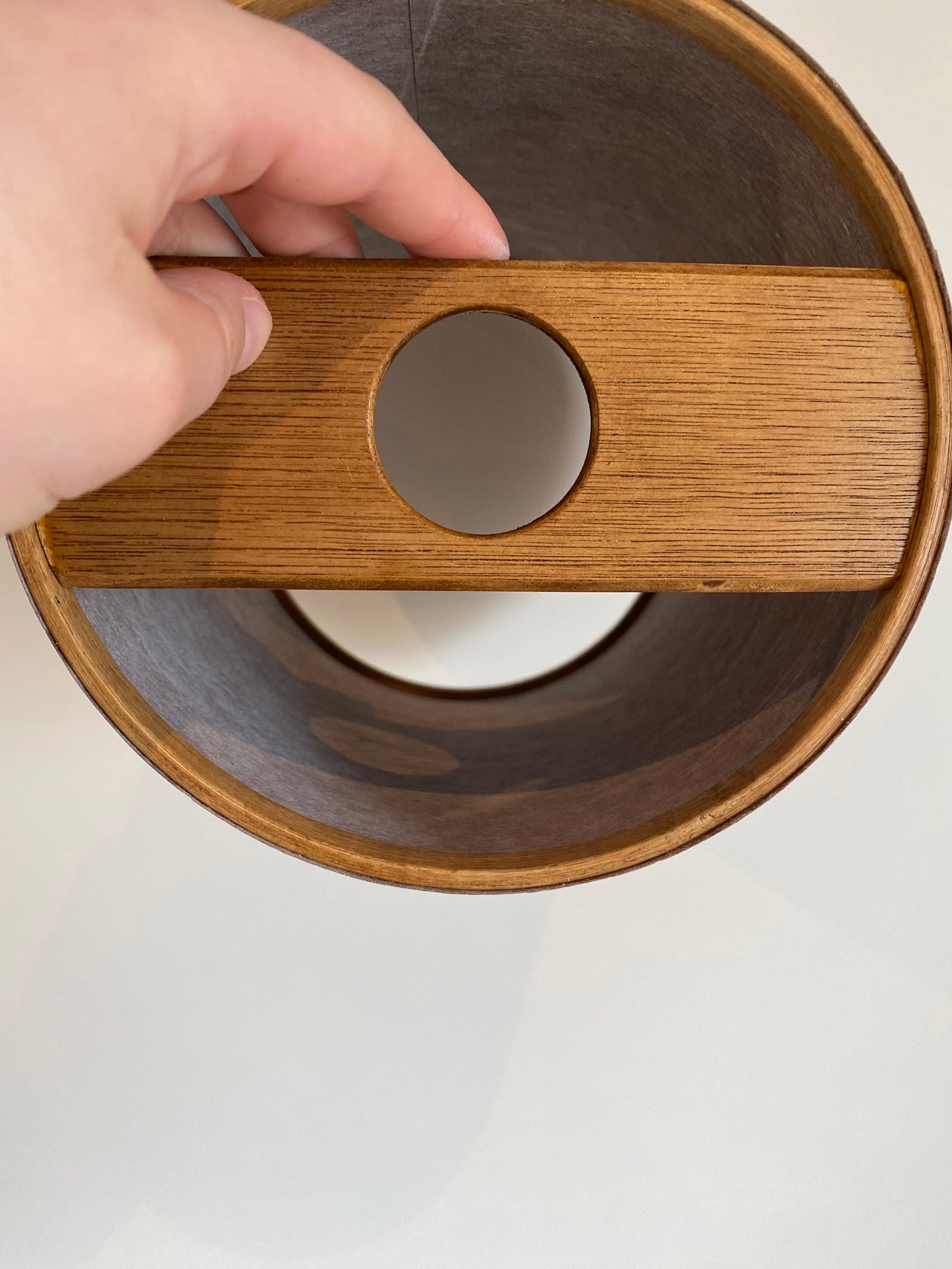 RESERVED FOR AMANDA - 50cm Walnut Pendant Lampshade